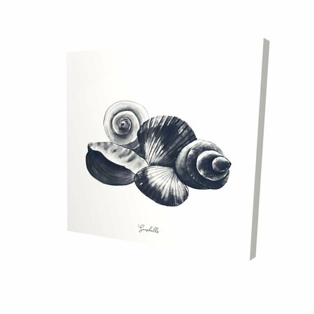 FONDO 32 x 32 in. Blue Seaside Shells-Print on Canvas FO3331857